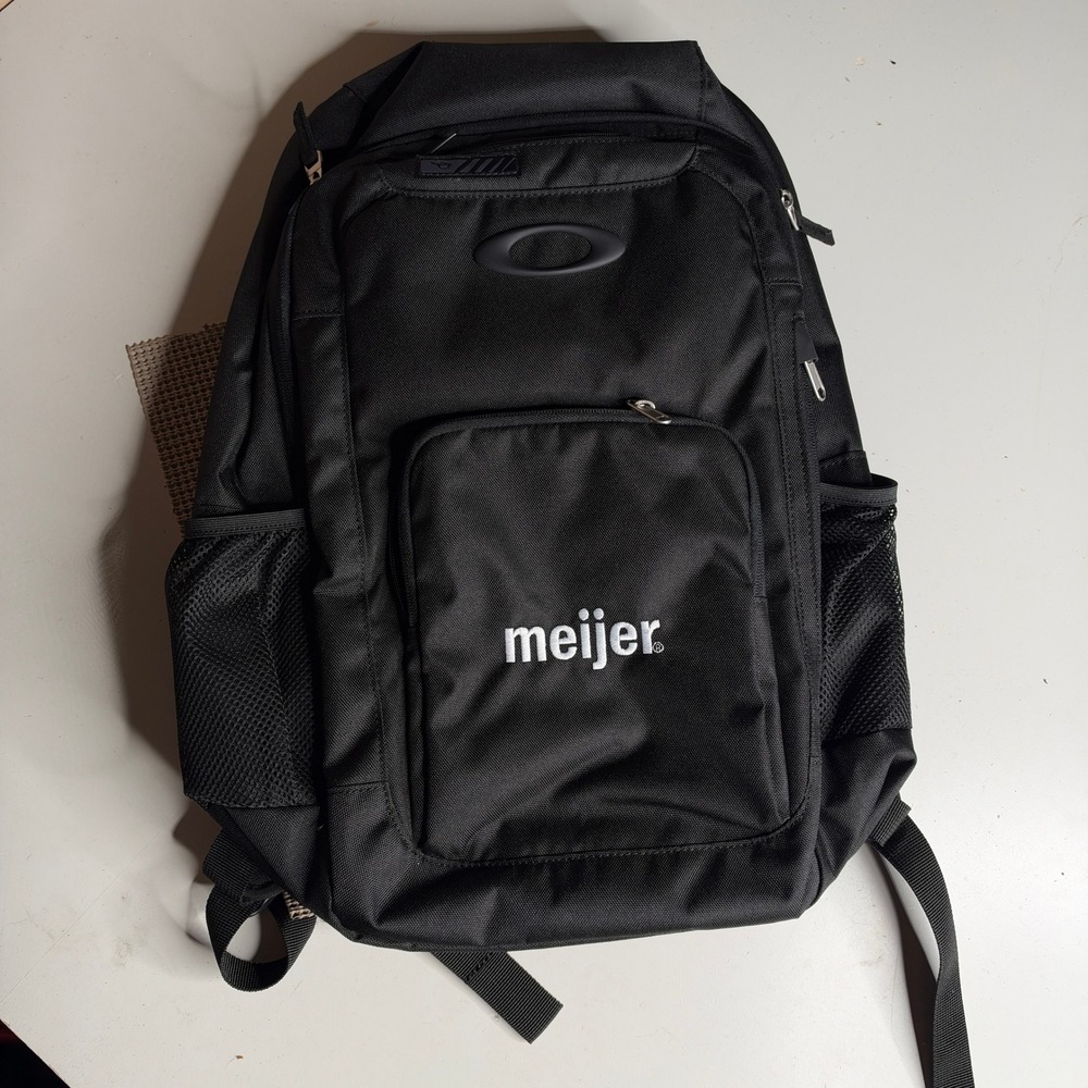 Oakley Meijer Logo Backpack Black Ellipse Travel School Laptop Bag